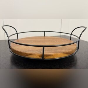 Magnolia Hearth & Hand Wooden and Metal Lazy Susan